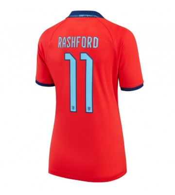 Anglia Marcus Rashford #11 Koszulka Wyjazdowych Kobiety MŚ 2022 Krótki Rękaw